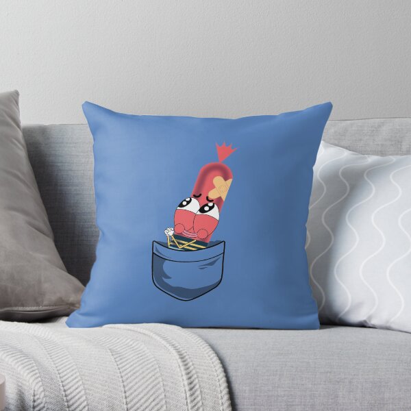 pocket hot dog Throw Pillow
