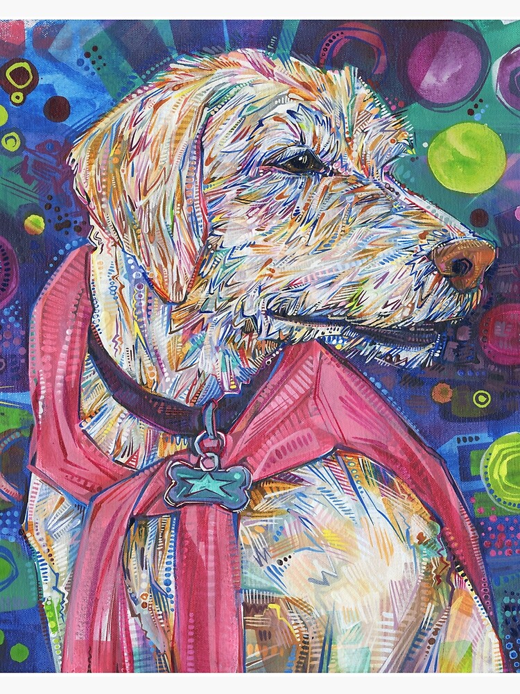 Thumbnail 2 of 2, Art Board Print, Hero Dog Painting - 2017 designed and sold by Gwenn Seemel.