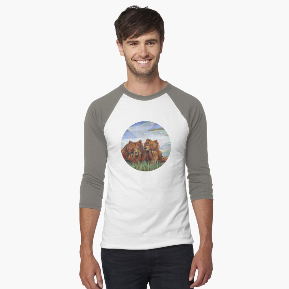 Item preview, Baseball ¾ Sleeve T-Shirt designed and sold by gwennpaints.