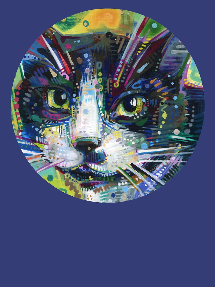 Tuxedo cat painting - 2011 by gwennpaints