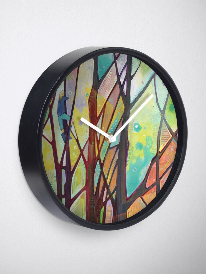 Alternate view of Girl Climbing a Tree Painting - 2012 Clock