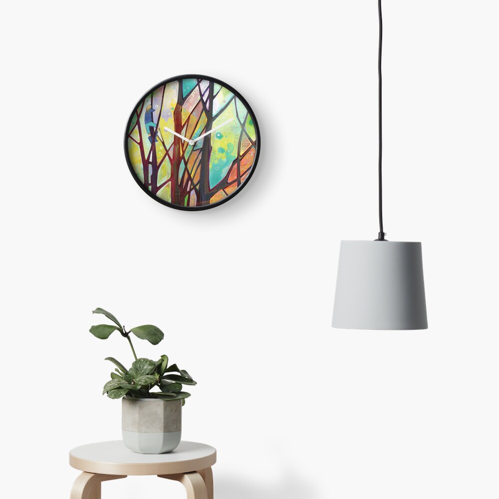 Girl Climbing a Tree Painting - 2012 Clock