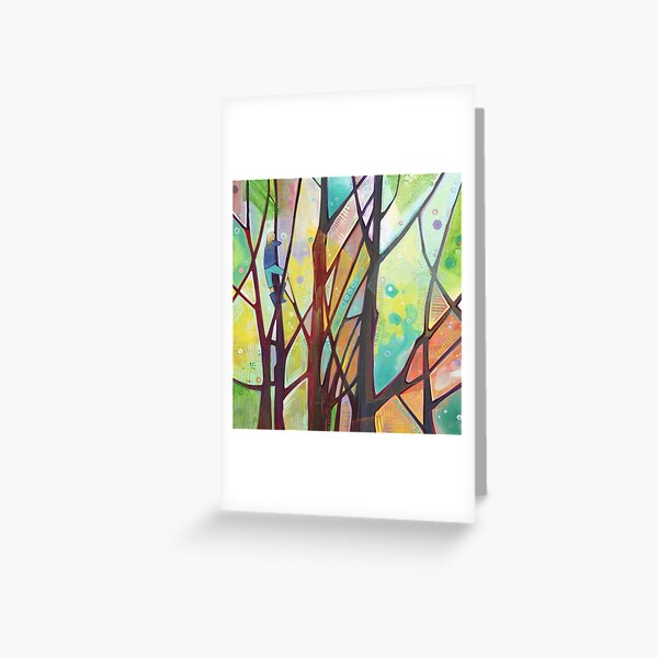 Girl Climbing a Tree Painting - 2012 Greeting Card
