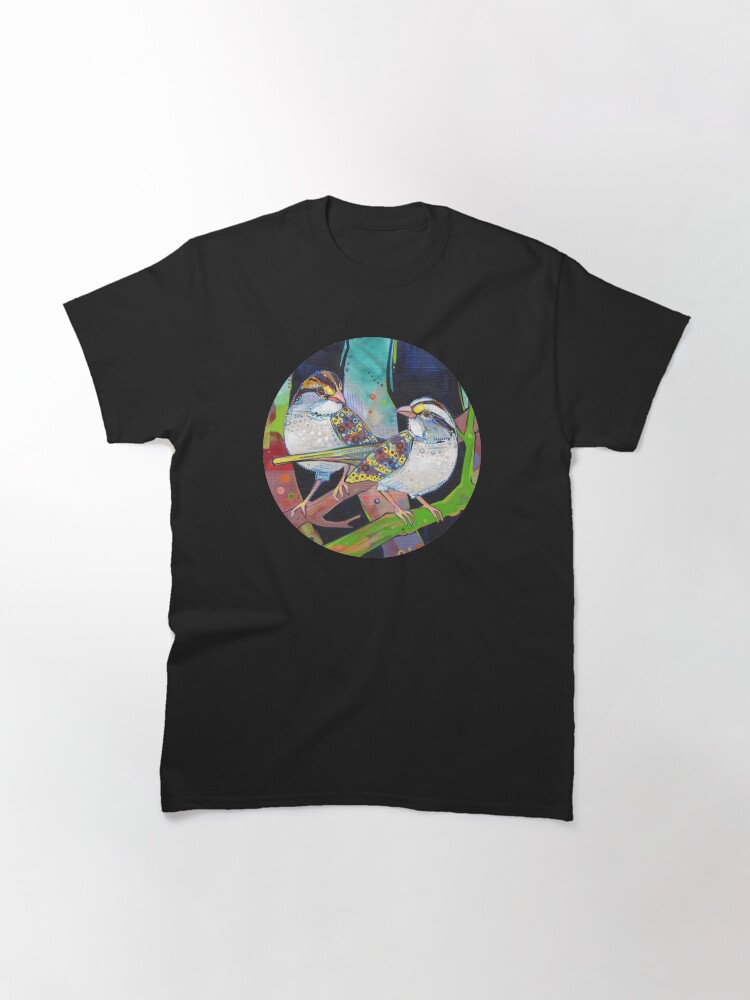 Alternate view of White-throated Sparrows Painting - 2012 Classic T-Shirt