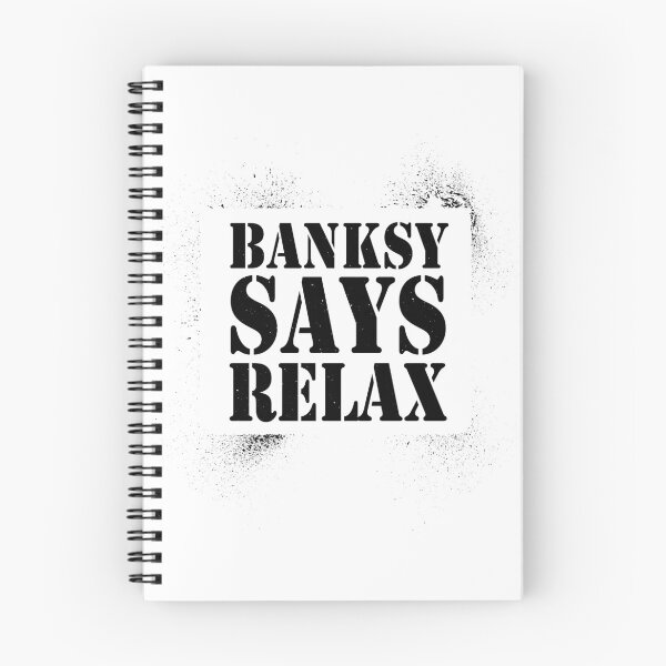 Item preview, Banksy Says Relax - Black Spray designed and sold by eldram.