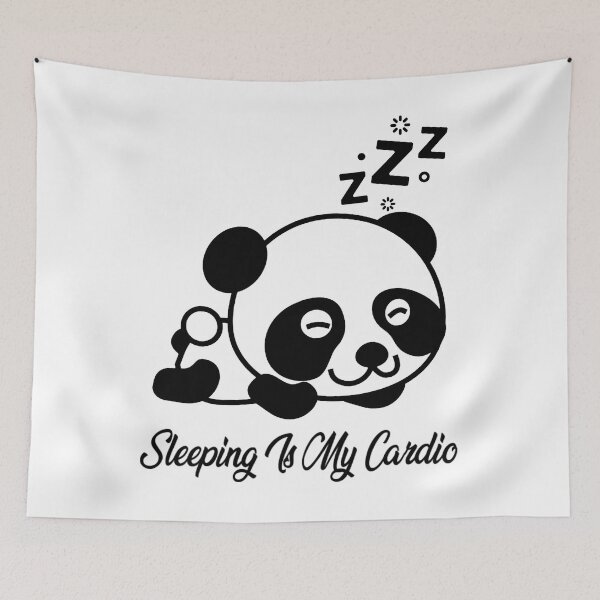 Item preview, Sleeping Is My Cardio Panda Lover Gym Workout designed and sold by DibbaDesigns.