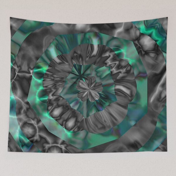 Item preview, Concentric Teal in Liquid Metal designed and sold by ArtistsQuest.