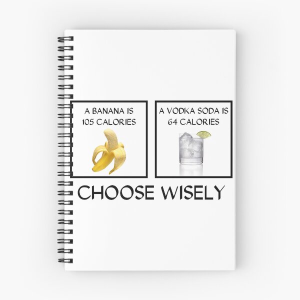 Item preview, A Banana Is 105 Calories - A Vodka Soda Is 64 Calories - CHOOSE WISELY designed and sold by litmusician.