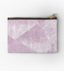 Mauve and White Geometric Ink Texture Studio Pouch