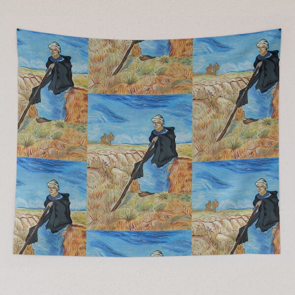 Item preview, Vincent Van Gogh, The Shepherdess, Acrylic painting designed and sold by naturematters.
