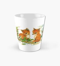 Darling Vintage Winter Foxes Tall Mug