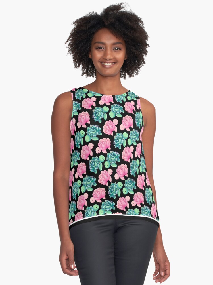 Thumbnail 1 of 6, Sleeveless Top, Turtles designed and sold by instadrawvhs.