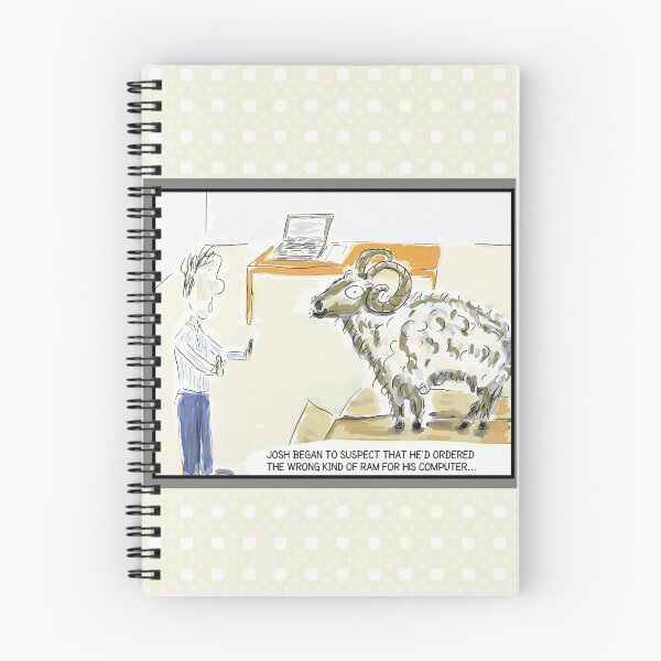 Item preview, Funny Tech Cartoon Humour: "The Wrong Kind of Ram..." designed and sold by Clare Walker.