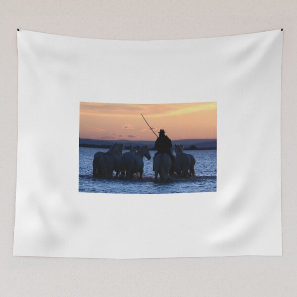 Item preview, White horses of the Camargue taken at sunrise designed and sold by Holmewood.