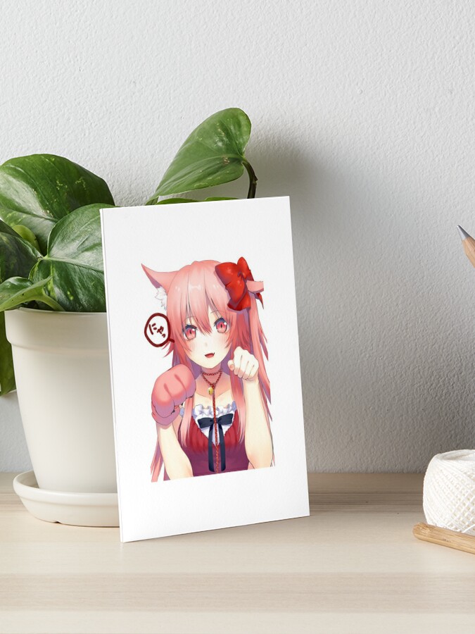 Anime cat girl Art Board Print by DerSenat