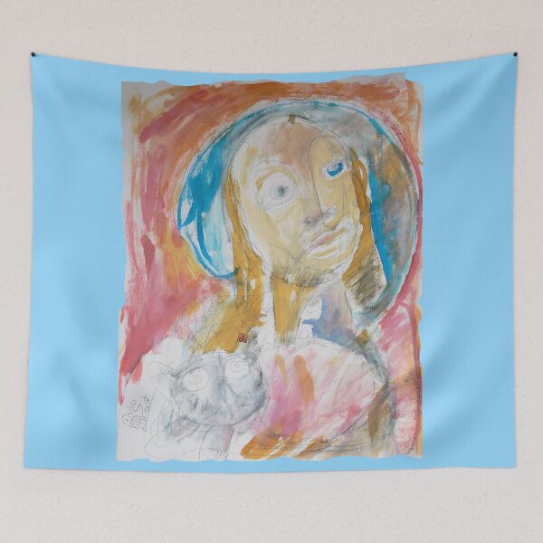 Item preview,  "Jesus Christ and Cat (Hristos)" (Original Watercolor by AliceCCI) designed and sold by VanyssaGraphics.