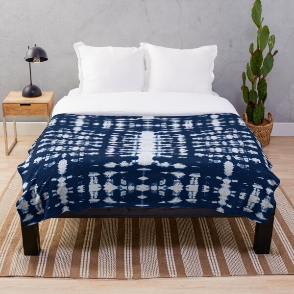 Kumo Indigo Shibori Throw Blanket
