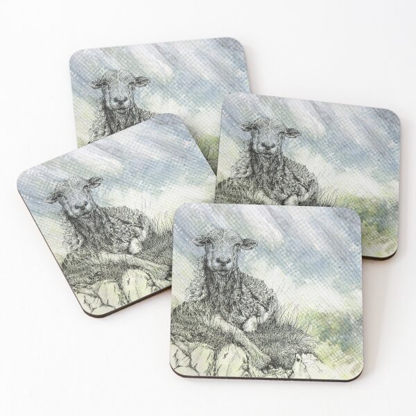 Item preview, Relaxing woolly sheep on a hill designed and sold by Leah Amir.