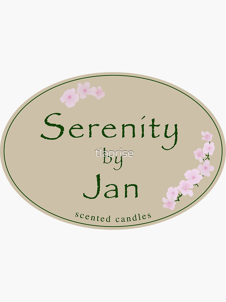 "Serenity by Jan Scented Candles The Office TV Show " Sticker for Sale