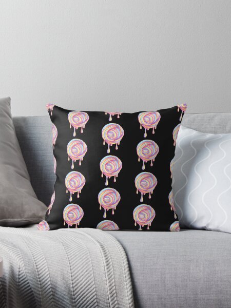 Slime Swirl Drip Throw Pillow