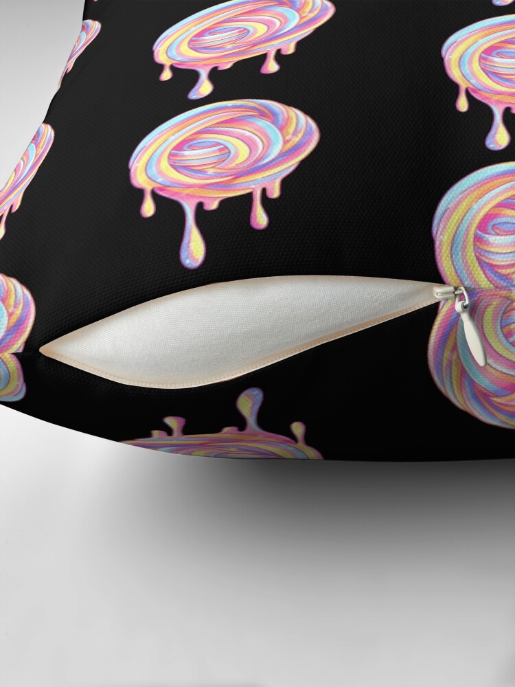 Thumbnail 2 of 4, Pillow, Slime Swirl Drip designed and sold by instadrawvhs.