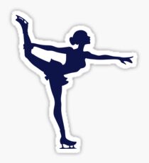 Winter sport. Beautiful ladie figure skating Sticker