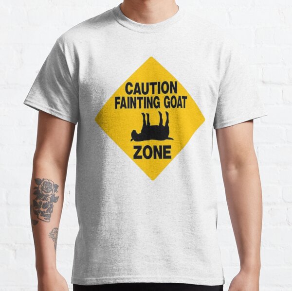 Camiseta «Cabra que se desmaya: precaución Zona de la cabra que se desmaya  - Camisa divertida de la cabra - Regalo para los amantes de la cabra» de  Galvanized | Redbubble