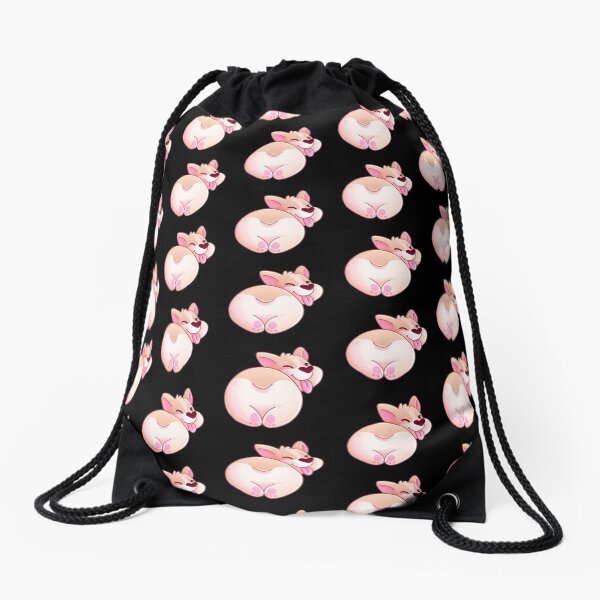 Corgi Butt Drawstring Bag