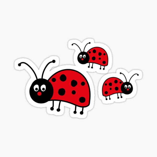 Ladybug Trio Sticker