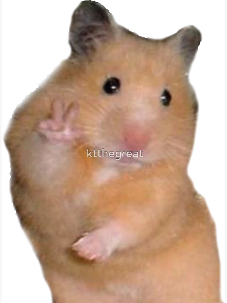 Thumbnail 3 of 3, Magnet, Peace Hamster Meme designed and sold by ktthegreat.