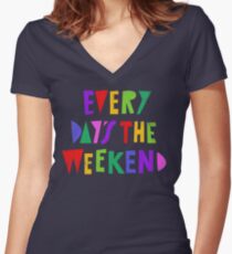 Week-end tous les jours T-shirt col V femme