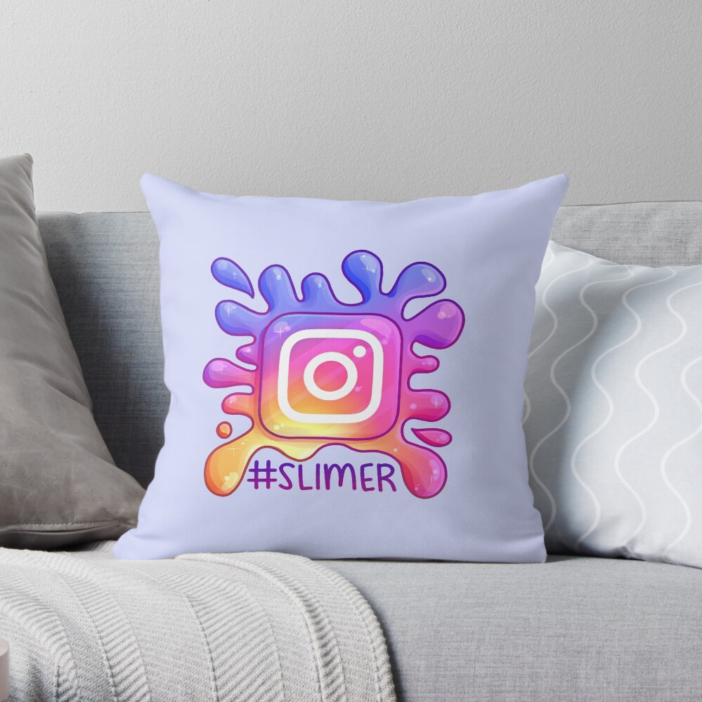 #Slimer Throw Pillow