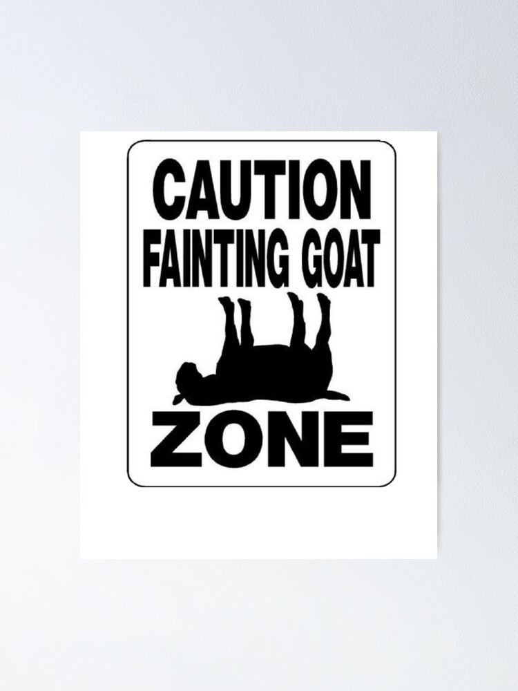 Fainting Goat - Caution Fainting Goat Zone - Funny Goat Shirt - Gift For  Goat Lovers Poster for Sale by Galvanized