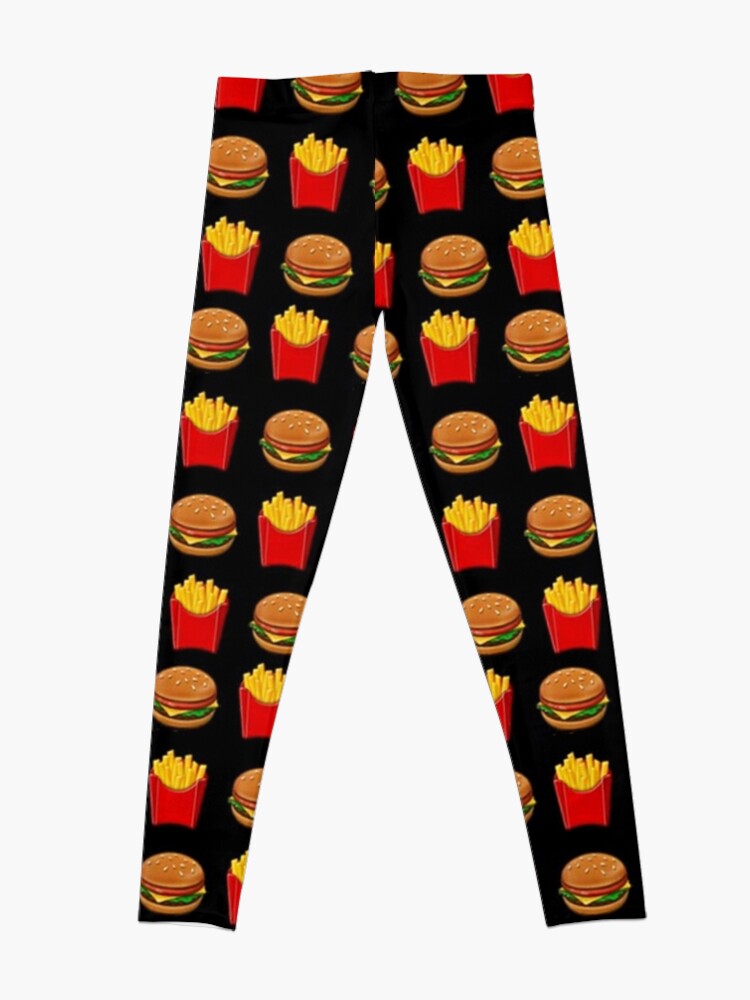 Alternate view of Burger & Fries Emojis Leggings