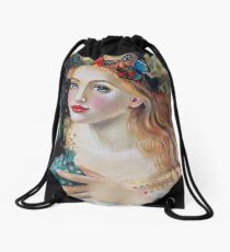 Fairy Dust, Kim Turner Art, Original Art Drawstring Bag