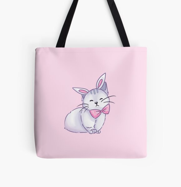Bunny Cat All Over Print Tote Bag