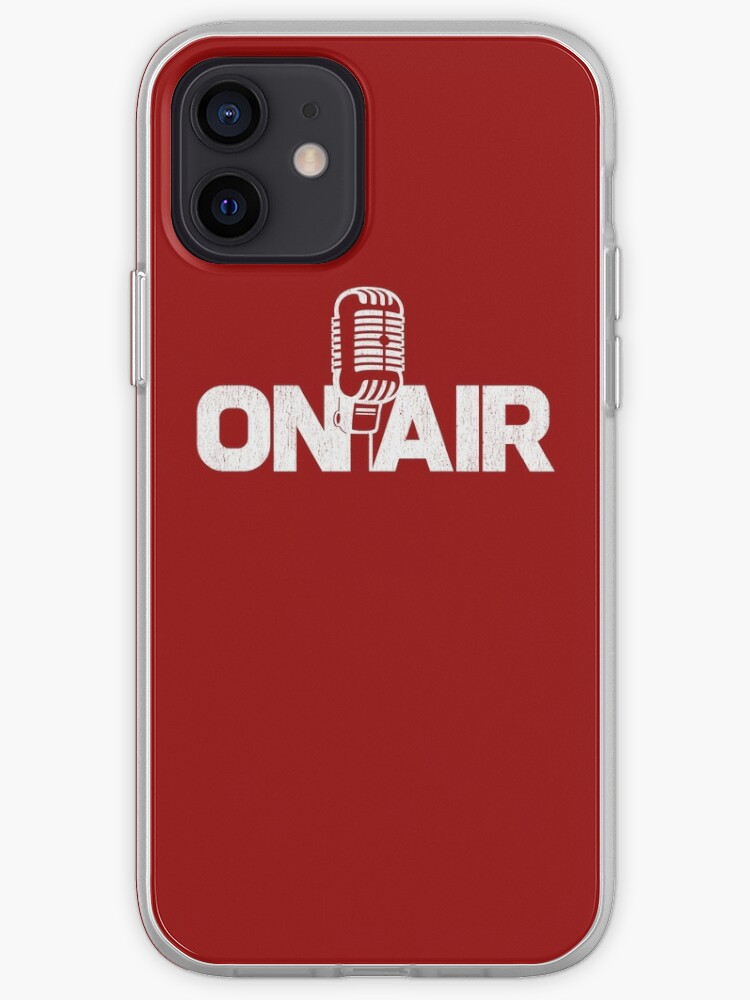 On Air Podcaster Dj Radio Voice Over Microphone T Shirt Iphone Case Cover By E2productions Redbubble