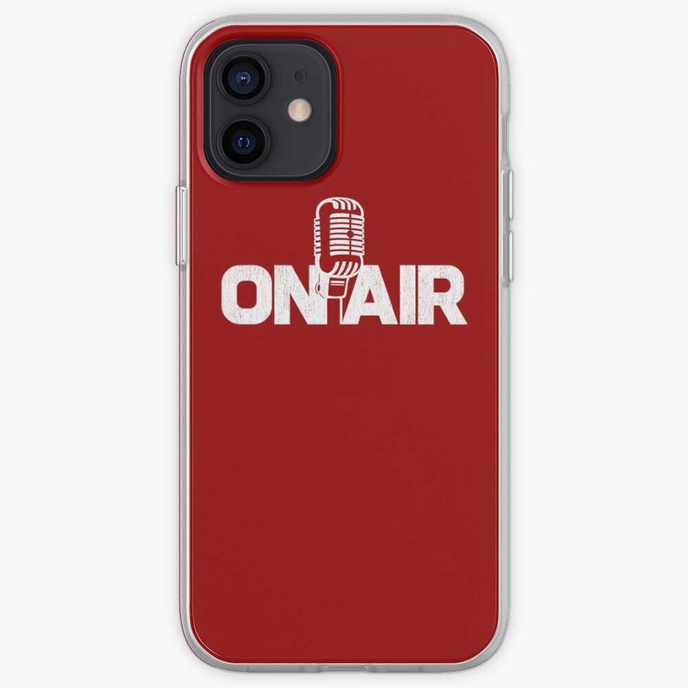 On Air Podcaster Dj Radio Voice Over Microphone T Shirt Iphone Case Cover By E2productions Redbubble