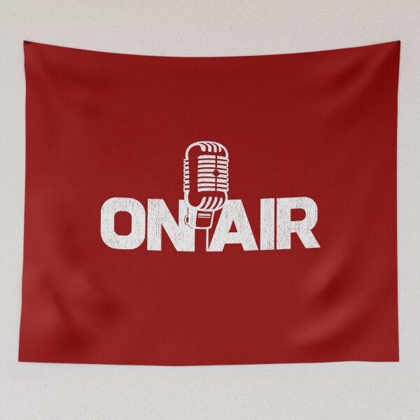 Item preview, On Air podcaster dj radio voice over microphone t-shirt designed and sold by e2productions.