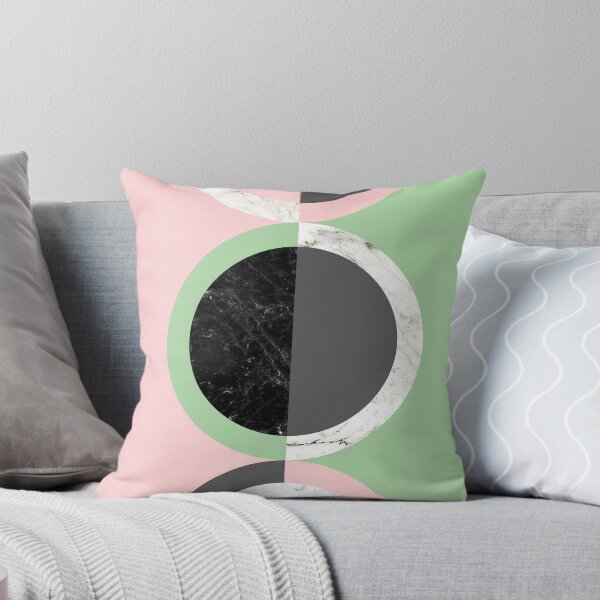 Item preview, Abstract Geometric 005 - Green Mint, Grey & Pink designed and sold by NineToFive.