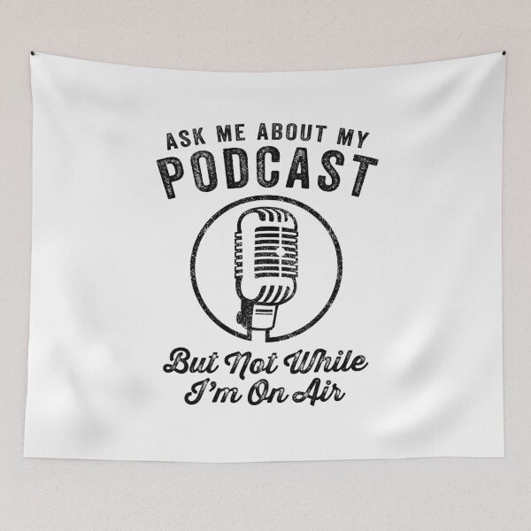 Item preview, Ask me about my podcast funny attitude microphone t-shirt designed and sold by e2productions.