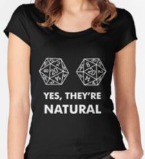 D20 Yes They're Natural Women's Fitted Scoop T-Shirt