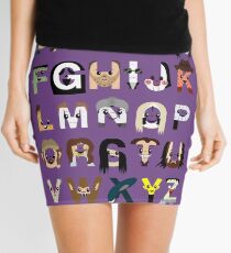 Horror Icon Alphabet Mini Skirt