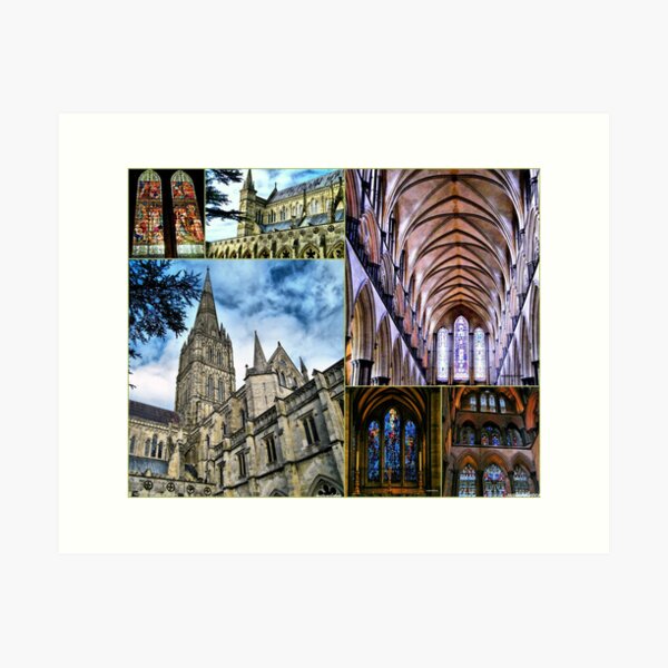 Item preview, Collage Of Salisbury Cathedral designed and sold by naturelover.