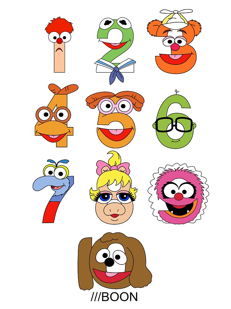 Thumbnail 2 of 2, Baby T-Shirt, Muppet Babies Numbers designed and sold by Mike Boon.
