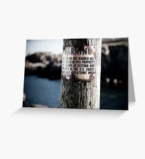 Lighthouse Keepers Warning Greeting Card
