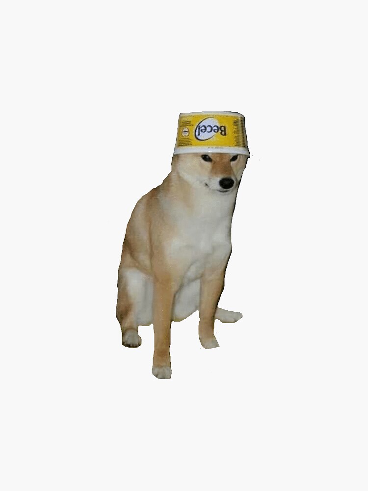 Doggo with hat meme Sticker for Sale by p0pculture3