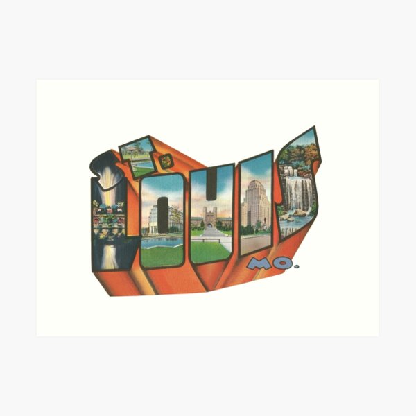 Vintage Big Letter - Saint Louis Missouri Art Print