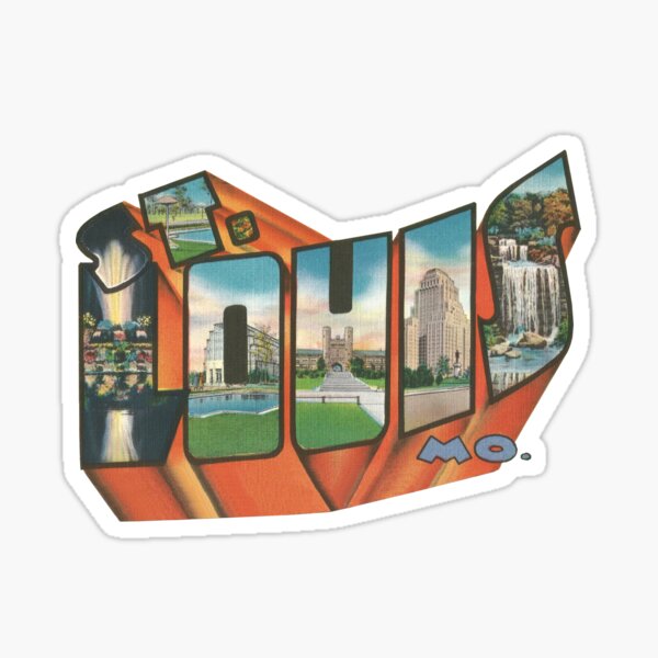 Vintage Big Letter - Saint Louis Missouri Sticker