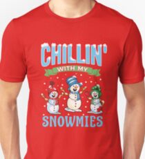 Christmas Chillin' With My Snowmies Unisex T-Shirt